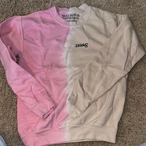 Pink and Cream Thank You Sweater